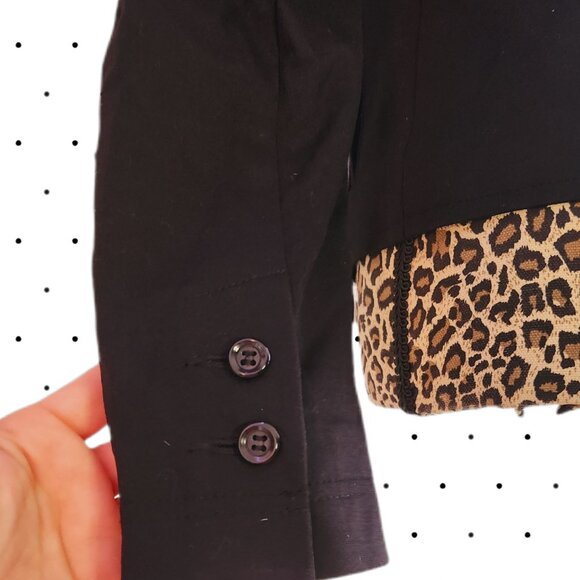 Black double breasted botton up blazer/jacket/top - Picture 4 of 4